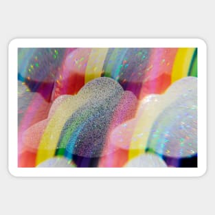 Kaleidoscopic rainbows and clouds Sticker